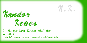 nandor kepes business card